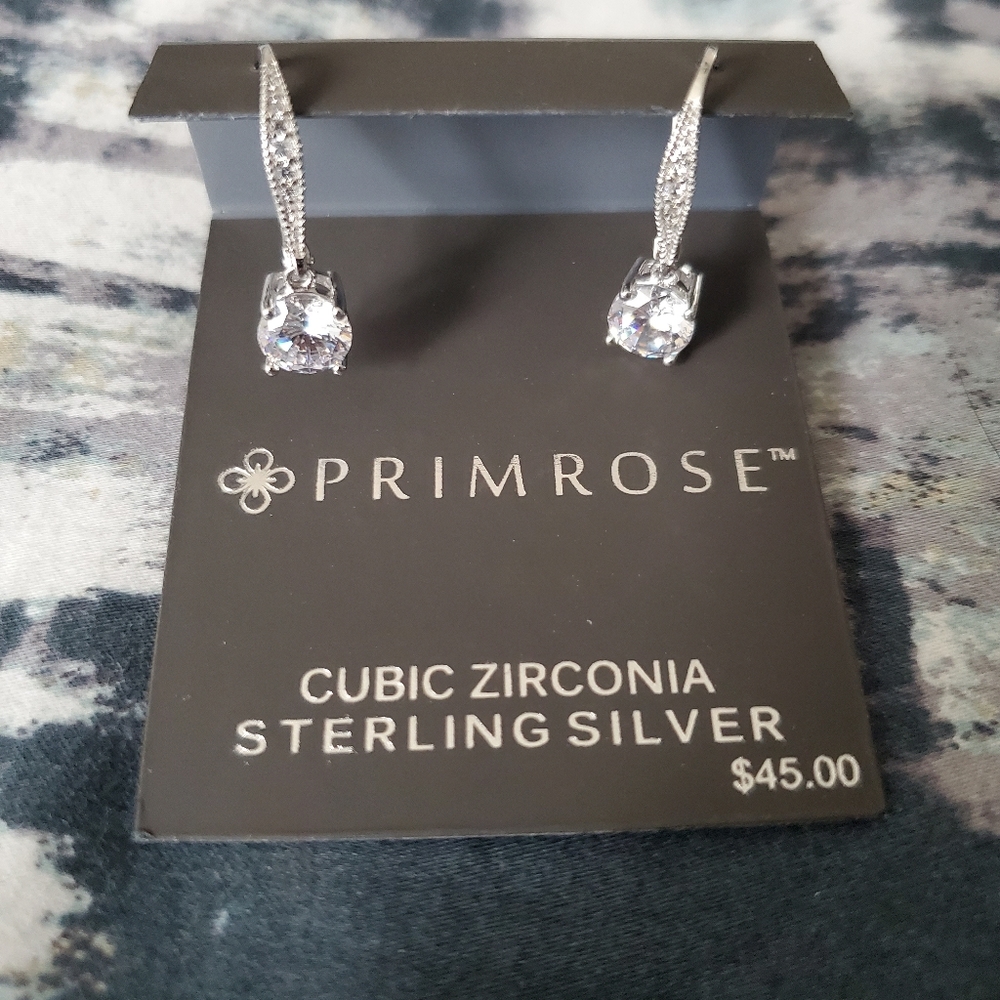 Primrose sterling silver & cubic zirconia earrings
